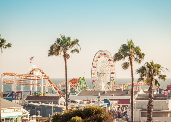 This is a picture of the Santa Monica Pier Amusement Park that represents a once in a lifetime thing to do in Los Angeles