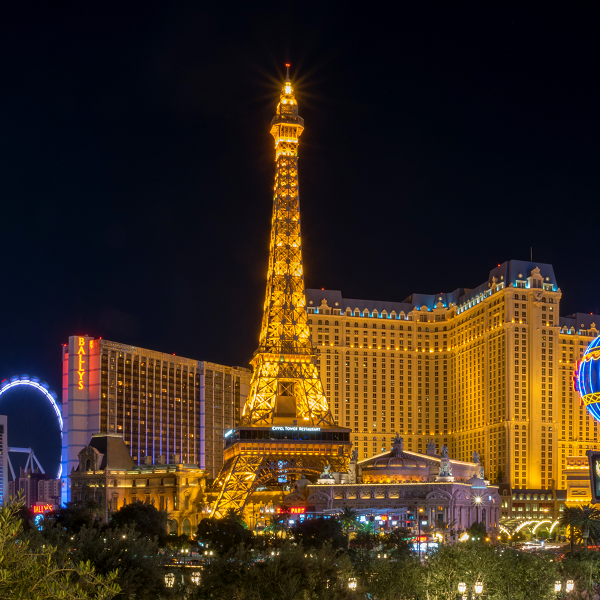 A picture of the Paris Eiffel Tower in Las Vegas