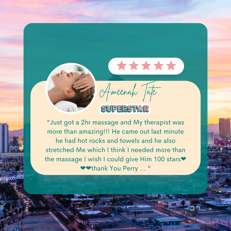A picture of a 5-star prenatal massage in Las Vegas Review